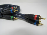 Standard RGB Component Video Transfer Connector Cable RCA x3 Length 5.5 ft -- Used