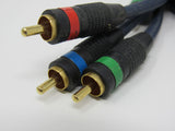 Standard RGB Component Video Transfer Connector Cable RCA x3 Length 5.5 ft -- Used