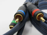 Standard RGB Component Video Transfer Connector Cable RCA x3 Length 5.5 ft -- Used