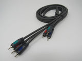 Standard RGB Component Video Transfer Connector Cable RCA x3 Length 6 ft -- New