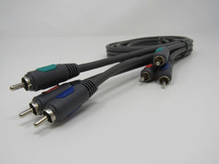 Standard RGB Component Video Transfer Connector Cable RCA x3 Length 6 ft -- New