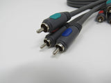 Standard RGB Component Video Transfer Connector Cable RCA x3 Length 6 ft -- New