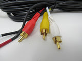 Standard Video Audio Stereo Connector Cable RCA x3 Length 12 ft -- Used