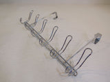 Designer Over The Door Wire Clothes Towel Rack Silver 6 Hooks Metal -- Used