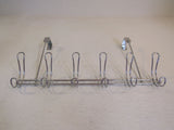 Designer Over The Door Wire Clothes Towel Rack Silver 6 Hooks Metal -- Used