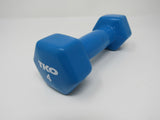 TKO 4 Pound Dumbbell Weight Blue Metal Plastic -- Used