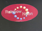 Standard Lite Up OPEN Sign Black Neon Rainbow Light Plastic -- Used