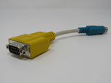 Standard Serial DB9 Male to S Video Data Cable Adapter 5 Inches -- Used