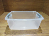 Rubbermaid Storage Tote With Locking Handles 18in x 12in x 7.5in Frosted/Gray -- Used