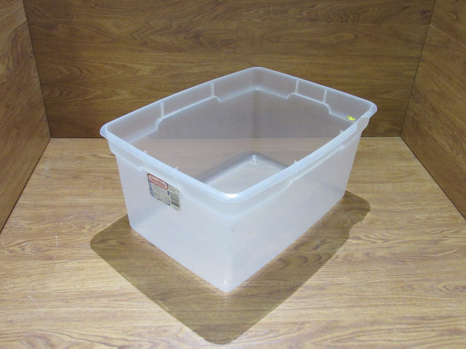 Sterilite 58 Qt. Clear Plastic Storage Box with White Lid