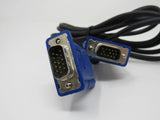 Standard VGA Monitor Connector Video Cable DSub15 DB15 6 ft Male -- Used