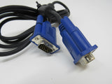 Standard VGA Monitor Connector Video Cable DSub15 DB15 6 ft Male -- Used