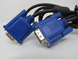 Standard VGA Monitor Connector Video Cable DSub15 DB15 6 ft Male -- Used