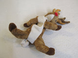 Ty Beanie Babies Roxie the Reindeer Red Nose 2000 Brown -- Used