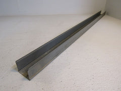 Standard U Channel Track 40.25in x 2.125in x 1.625in Gray Metal -- Used