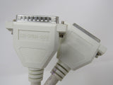 Standard 25 Pin DB25 Serial Port Data Cable RS232 7.5 ft 130-01061-000 -- Used