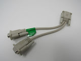 ROHS DB15 VGA Y Splitter Video Cable 5 Inches Male Female -- Used