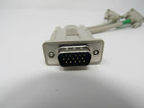 ROHS DB15 VGA Y Splitter Video Cable 5 Inches Male Female -- Used