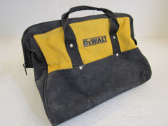 DeWalt Power Tool Bag 17in x 11in x 4in Black/Yellow Canvas -- Used