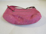 Coach Handbags Shoulder Hobo Purse Pink Fabric Leather A0920-F13115 -- Used