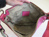 Coach Handbags Shoulder Hobo Purse Pink Fabric Leather A0920-F13115 -- Used