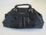 Coach Satchel Handbags Madison Audrey Purse Black Leather D1226-F15447 -- Used