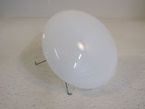 Designer Saucer Shaped Light Shade 7-1/2-in 5-in Opening White Glass -- Used