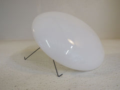 Designer Saucer Shaped Light Shade 7-1/2-in 5-in Opening White Glass -- Used