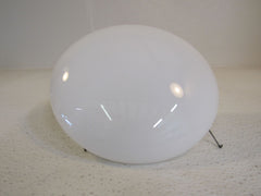 Designer Saucer Shaped Light Shade 7-1/2-in 5-in Opening White Glass -- Used