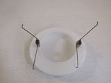 Designer Saucer Shaped Light Shade 7-1/2-in 5-in Opening White Glass -- Used