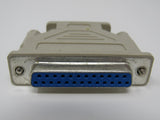 Slimline DB25 25 Pin Female to DB9 Male Adapter -- New