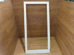 Custom Made Exterior Storm Window Frame 50.125in x 24in x 1in White Wood -- Used