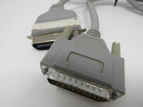 Standard 25 Pin DB25 Serial Port to SCSI 36 Pin Adapter Cable 7.5 ft Male -- Used