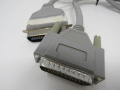 Standard 25 Pin DB25 Serial Port to SCSI 36 Pin Adapter Cable 7.5 ft Male -- Used