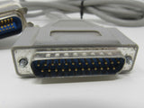 Standard 25 Pin DB25 Serial Port to SCSI 36 Pin Adapter Cable 7.5 ft Male -- Used