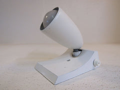 Swivelier Spot Lamp Light Fixture White Twist Button On Switch 15-109 Metal -- Used