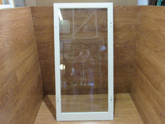 Custom Made Exterior Storm Window 50.25in x 24.875in x 0.875in Clear/White Wood -- Used