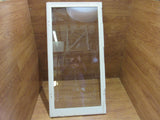 Custom Made Exterior Storm Window 50.25in x 24.875in x 0.875in Clear/White Wood -- Used