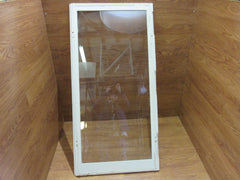 Custom Made Exterior Storm Window 50.25in x 24.875in x 0.875in Clear/White Wood -- Used