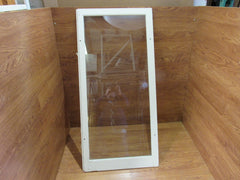 Custom Made Exterior Storm Window 50.375in x 23.875in x 0.875in Clear/White Wood -- Used