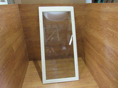 Custom Made Exterior Storm Window 50.5in x 23.75in x 1in Clear/White Wood -- Used