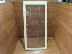 Custom Made Exterior Storm Window 50.5in x 23.75in x 1in Clear/White Wood -- Used