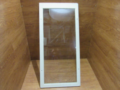 Custom Made Exterior Storm Window 50.5in x 24in x 1in Clear/White Wood -- Used