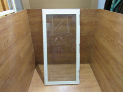 Custom Made Exterior Storm Window 50.5in x 24in x 1in Clear/White Wood -- Used