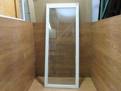 Custom Made Exterior Storm Window 62.125in x 24.5in x 1in Clear/White Wood -- Used