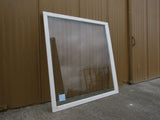 Custom Made Exterior Storm Window 48.5in x 45.5in x 0.75in Clear/White Wood -- Used