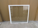 Custom Made Exterior Storm Window 48.25in x 48in x 0.75in Clear/White Wood -- Used