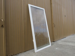 Custom Made Exterior Storm Window 66.75in x 36.5in x 1in Clear/White Wood -- Used