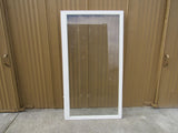 Custom Made Exterior Storm Window 66.75in x 36.5in x 1in Clear/White Wood -- Used