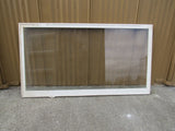 Custom Made Exterior Storm Window 66.75in x 36.5in x 1in Clear/White Wood -- Used